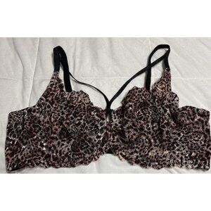 Torrid Lace Leopard Print Lightly Lined Underwire Bra 44C